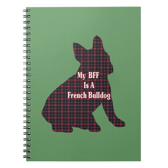 Caderno Espiral Buldogue francês BFF (Frente)