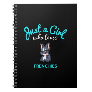 Caderno Espiral buldogue francês presente meninas crianças buldo