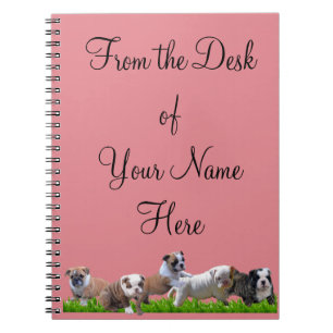 Caderno Espiral Buldogue inglês