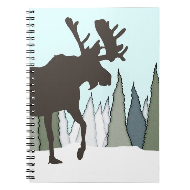 Caderno Espiral Bull Moose e Floresta (Frente)