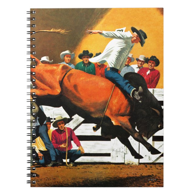 Caderno Espiral Bull Riding by Fred Ludekens (Frente)