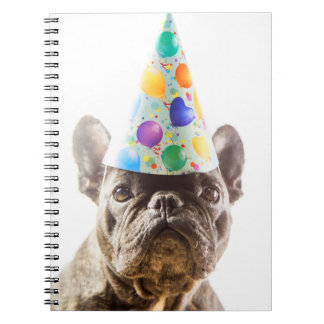 Caderno Espiral Bulldog Francês com Chapéu do Partido