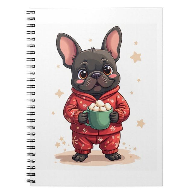 Caderno Espiral Bulldog Francês Cozy Cocoa (Frente)