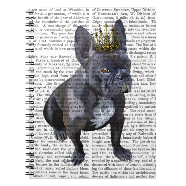 Caderno Espiral Bulldog King francês (Frente)