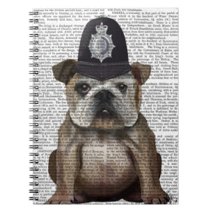 Caderno Espiral Bulldog Policeman