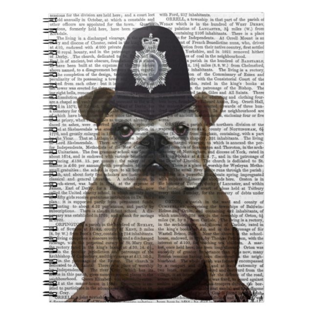 Caderno Espiral Bulldog Policeman (Frente)
