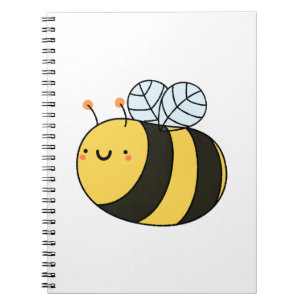Caderno Espiral Bumble Bee Cute Kawaii