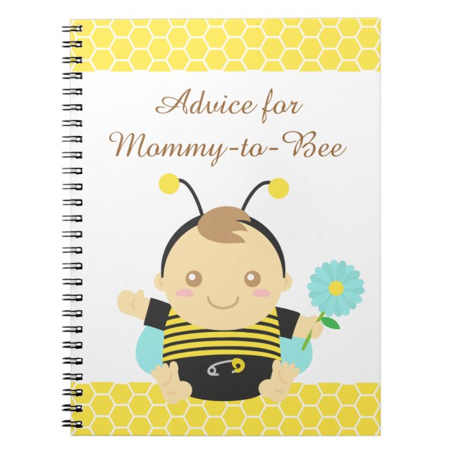 Caderno Espiral Bumble o bebê da abelha, para que as mamães sejam (Frente)