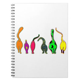 Caderno Espiral Bumbuns Coloridos de Gatos