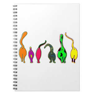 Caderno Espiral Bumbuns Coloridos de Gatos