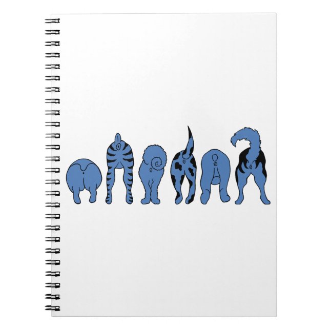 Caderno Espiral Bumbuns de Cachorro Azul (Frente)
