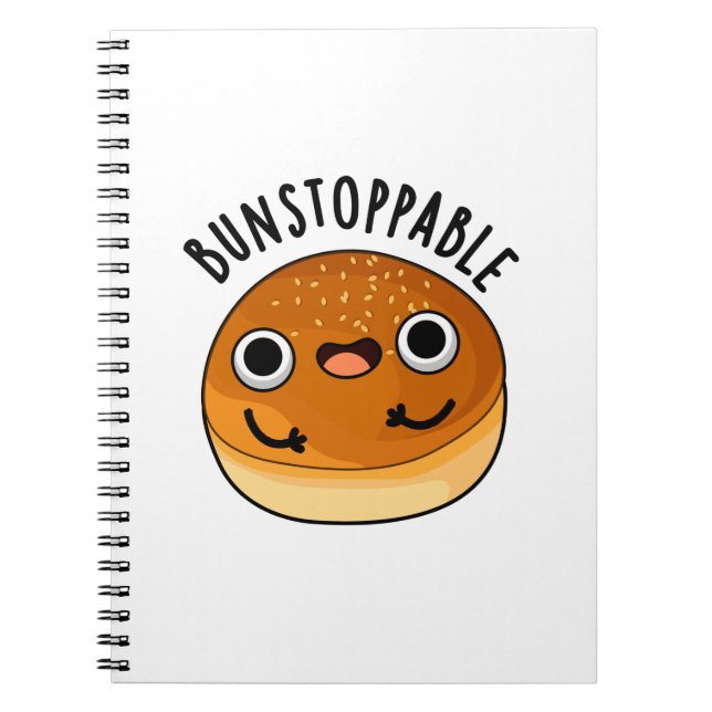 Caderno Espiral Bunstoppable Funny Bun Pun  (Frente)