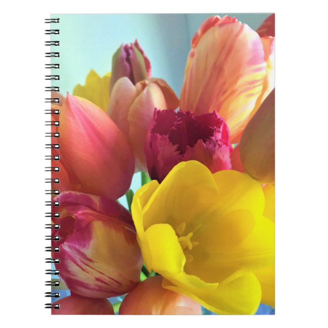 Caderno Espiral Buquê Colorido (Frente)