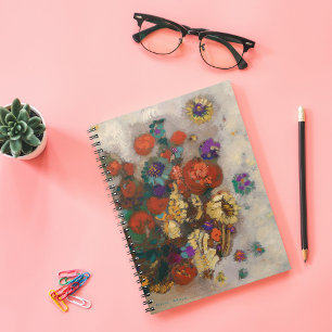 Caderno Espiral Buquê de Fleurs Odilon Redon