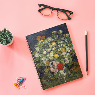 Caderno Espiral Buquê de Flores num Vaso Vincent van Gogh