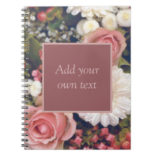 Caderno Espiral Buquê de Flores Românticas