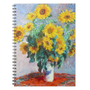 Caderno Espiral Buquê de Girassóis, 1880 Claude Monet