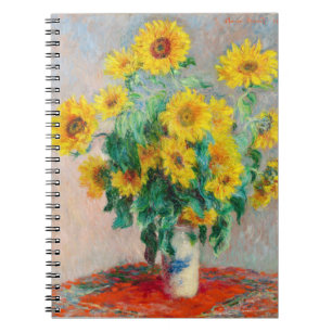 Caderno Espiral Buquê de Sunflower Claude Monet