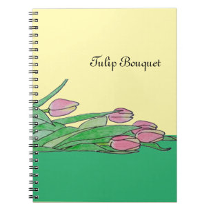 Caderno Espiral Buquê de Tulipas Deitado