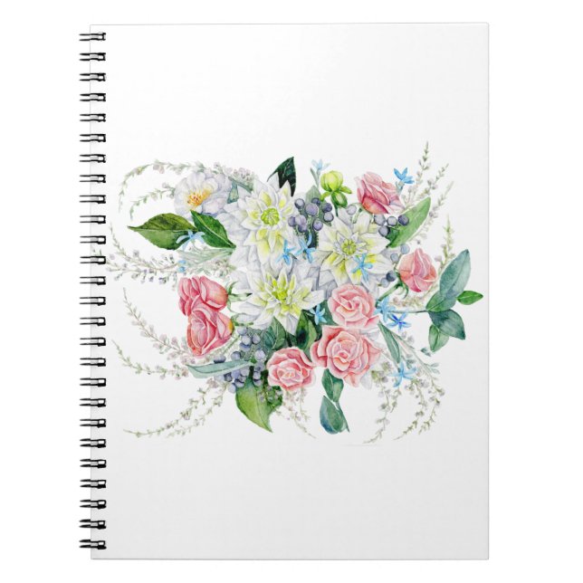 Caderno Espiral Buquê Floral (Frente)