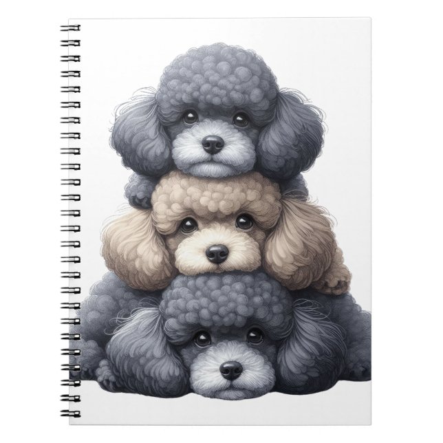 CADERNO ESPIRAL BURACA DE CACHORROS FRANCESES (Frente)