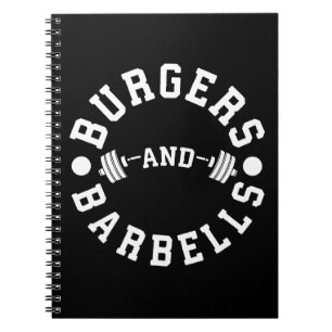 Caderno Espiral Burgers e Barbeldes - Motivação de Workout Engraça