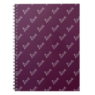 Caderno Espiral Burgundy Plum "Love"