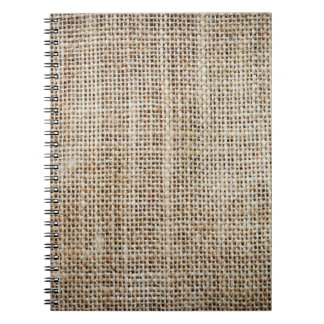Caderno Espiral Burlap Hessian Background Texture