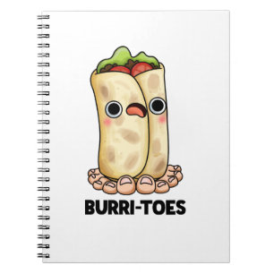 Caderno Espiral Burritoes Burrito Engraçado Trocadilho