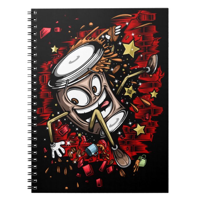 Caderno Espiral Burst do Café (Frente)