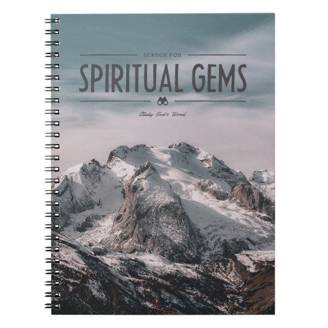 Caderno Espiral Busca para gemas espirituais (Frente)