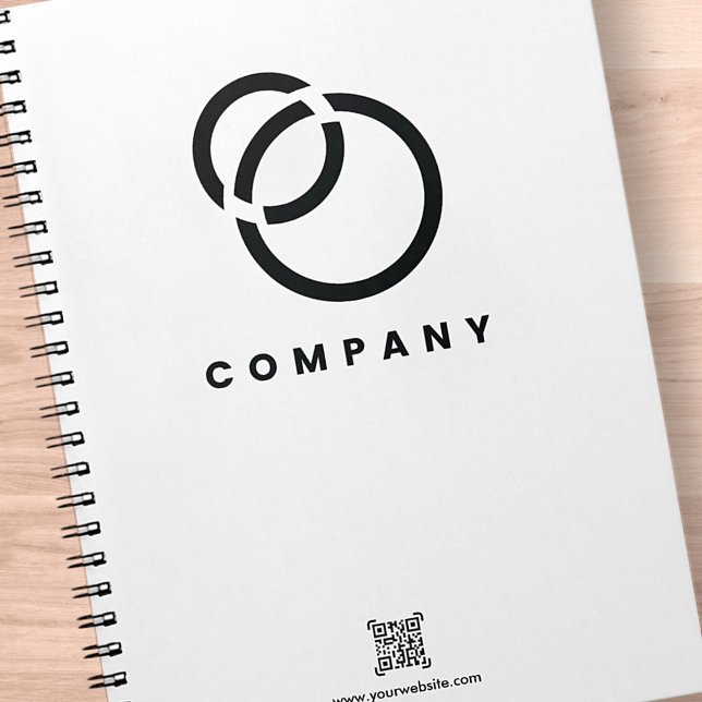 Caderno Espiral Business Scan Me QR Code Site Modern Simples (Criador carregado)