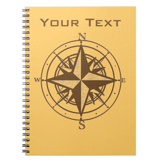 Caderno Espiral Bússola Vintage (Frente)