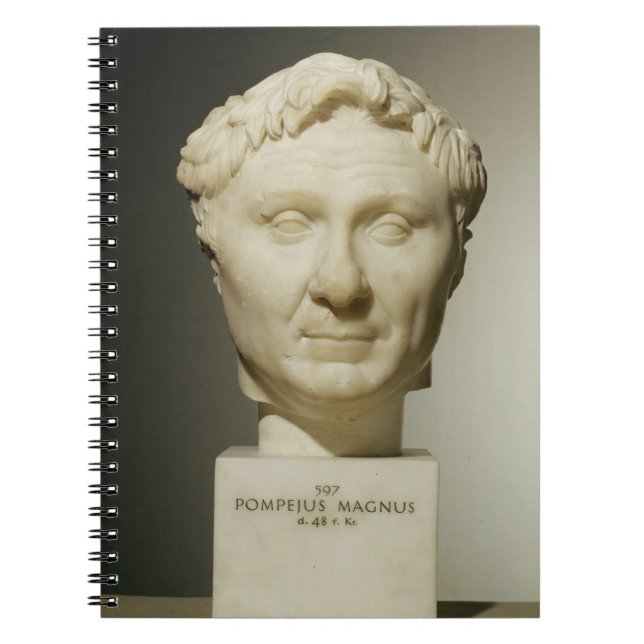 Caderno Espiral Busto de Pompey (106-48 BC) c.60 BC (mármore) (Frente)