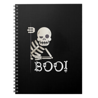 Caderno Espiral Buu! Esqueleto Fofo se Escondendo Olha-e-Esconde D