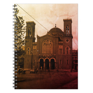 Caderno Espiral BW Grécia Atenas Igreja 1970