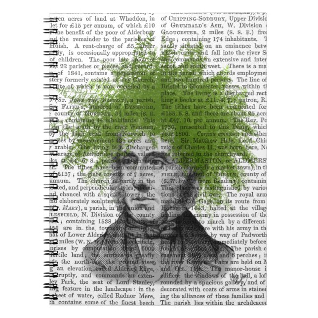 Caderno Espiral Cabeça de Asparagus Fern (Frente)