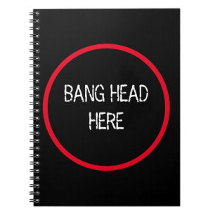 Caderno Espiral Cabeça de Bang Aqui - Alivio Engraçado
