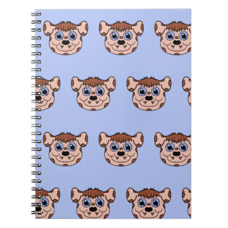 Caderno Espiral Cabeça de cachorrinho de desenho animado