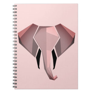 Caderno Espiral Cabeça de Elefante Geométrica