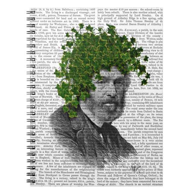 Caderno Espiral Cabeça de Ivy Head Plant (Frente)