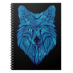 Caderno Espiral Cabeça de Lobo Polar Azul