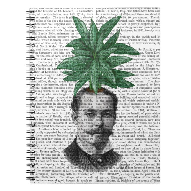 Caderno Espiral Cabeça de Planta Evergreen Chinesa (Frente)