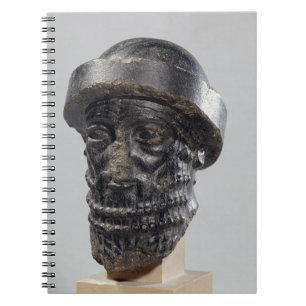 Caderno Espiral Cabeça de um rei, possivelmente Hammurabi, rei de