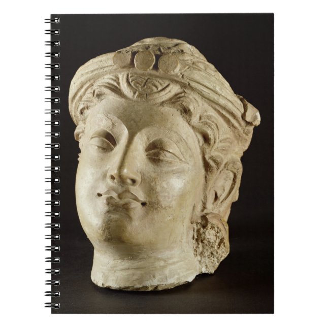 Caderno Espiral Cabeça do estuque, Gandhara, ANÚNCIO do século IV (Frente)