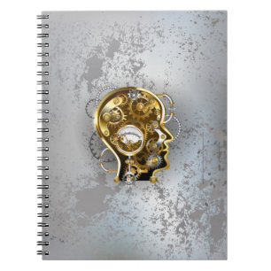 Caderno Espiral Cabeça Steampunk com Manômetro