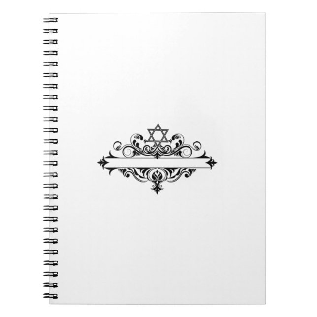 Caderno Espiral Cabeçalho Judeu Vintage (Frente)
