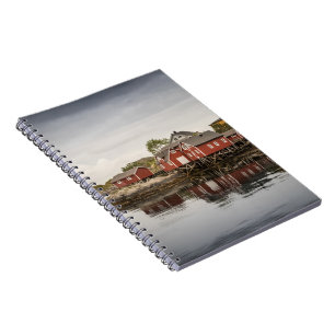 Caderno Espiral Cabinas Vermelhas da Noruega