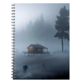 Caderno Espiral Cabine de registro pelo lago assombrado