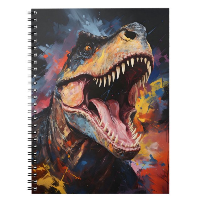 Caderno Espiral Caça ao Dinossauro Favorito de Animais Pré-Históri (Frente)
